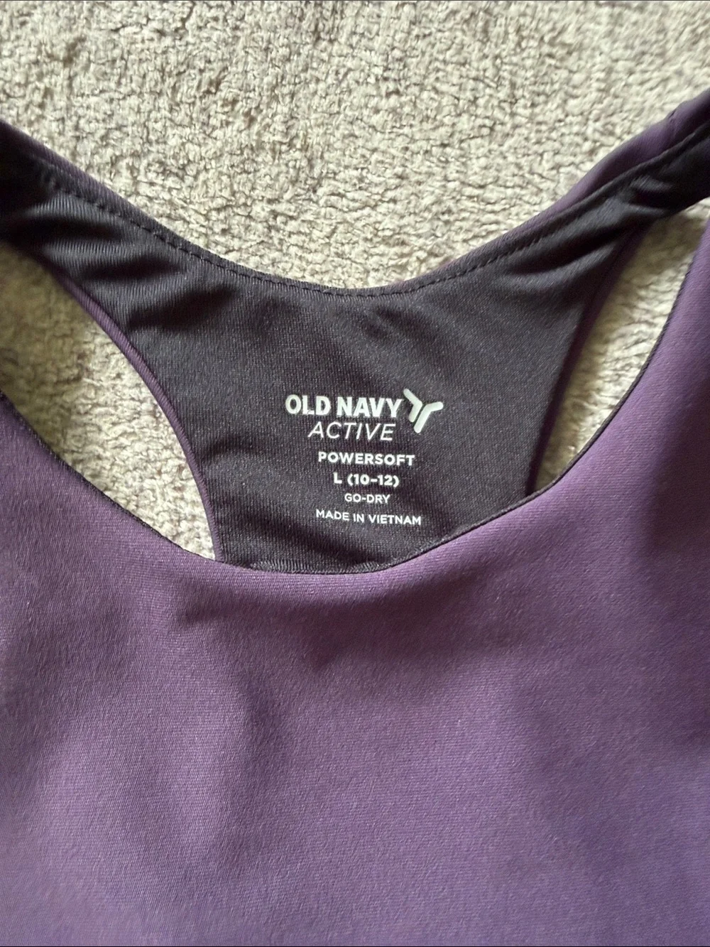 Purple and Black Racerback Crop Tops